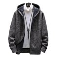 thumbnail image 4 of Suéter para hombre, suéter para hombre, cárdigan para hombre, estilo coreano, abrigo de moda para otoño e invierno, chaqueta gruesa con forro polar, 4 of 5