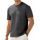 thumbnail image 4 of Tops para hombre, blusas y camisas de manga corta con cuello redondo para hombre, jersey de verano de color liso, informal, transpirable, de manga corta con cuello redondo, tops de poliéster para homb, 4 of 6