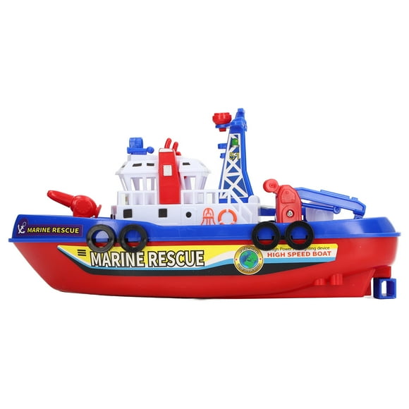 Juguete para botes para niños Juguete, Bote de Bomberosos Eléctricos Detalla Realistas de Juguete de Agua Pulverización de Agua Bordes Redadasitas Luz de Miús Educativa para
