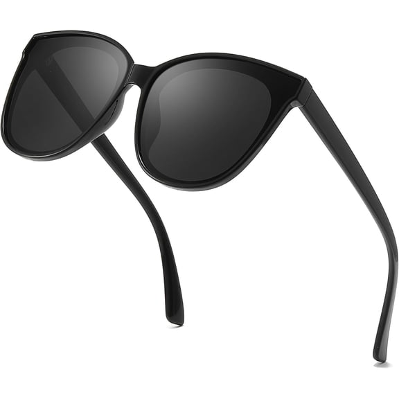 Eyes Sunglasses for Women Polarized & UV Protection, Trendy Large/Big Cateye Sunnies IF1627