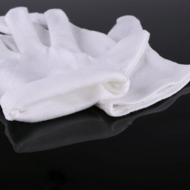 Gants hydratants 5pairs pendant la nuit, gants en coton pour l'eczéma des  mains sèches, gants en coton blanc pour hommes et femmes, gants en tissu de  taille unique
