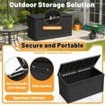 thumbnail image 5 of 260 Gallon Lockable Resin XXL Deck Box, Waterproof Outdoor Storage Box for Patio Furniture Cushions, Garden Tools & Pool Accessories Storage, Black, 5 of 12