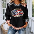 thumbnail image 4 of MuXiKeJi Clothes Women's Waffles Shirts America Independence Day 250th Anniversary Sweatshirts Fashion Pachwork Oversized Pullover, 4 of 4