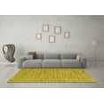 thumbnail image 3 of Ahgly Company Machine Washable Indoor Rectangle Abstract Yellow Contemporary Area Rugs, 4' x 6', 3 of 4