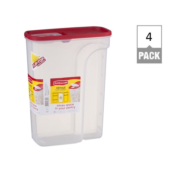 Rubbermaid Modular Cereal Keeper Food Storage Container 22 Cup Large (Pack Of 4)