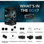 Cardo PACKTALK Edge Motorcycle Bluetooth Communication System Headset Intercom - Dual Pack