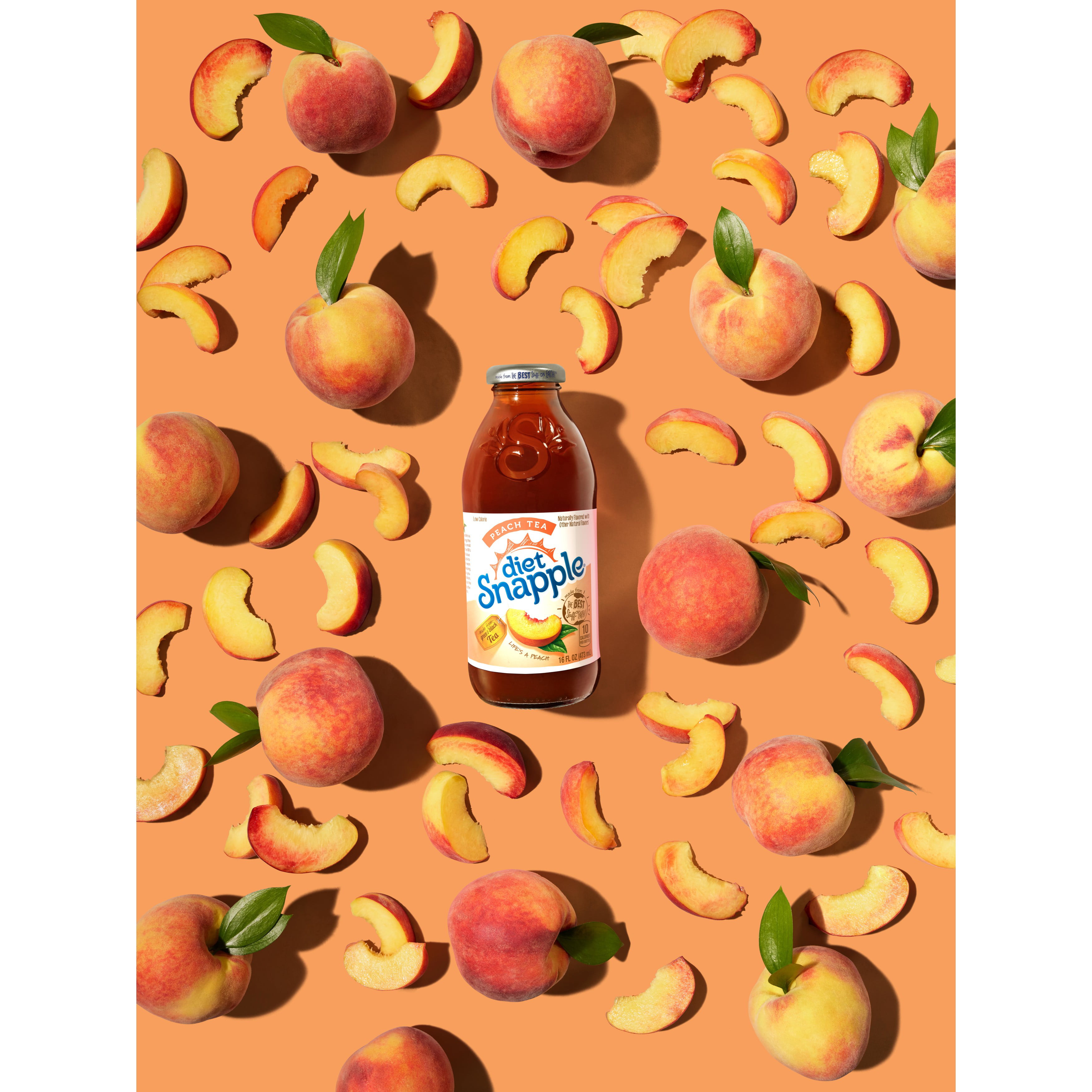 Snapple All Natural Diet Peach Tea, 6 bottles / 16 fl oz - Ralphs
