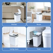 Bathroom Trash Can,2 Pack 2.5 Gallon Trash Cans with Lid,Automatic Trash Can for Kitchen with Garbage Bags,Small Trash Bin for Bathroom,Office,Kitchen,Bedroom
