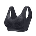 thumbnail image 2 of Zen Chic Bra Ultimate Lift Full-Figure Fashion Deep Cup Wireless Seamless Mesh Bras Padded Push Up Back Fat Black 38, 2 of 6