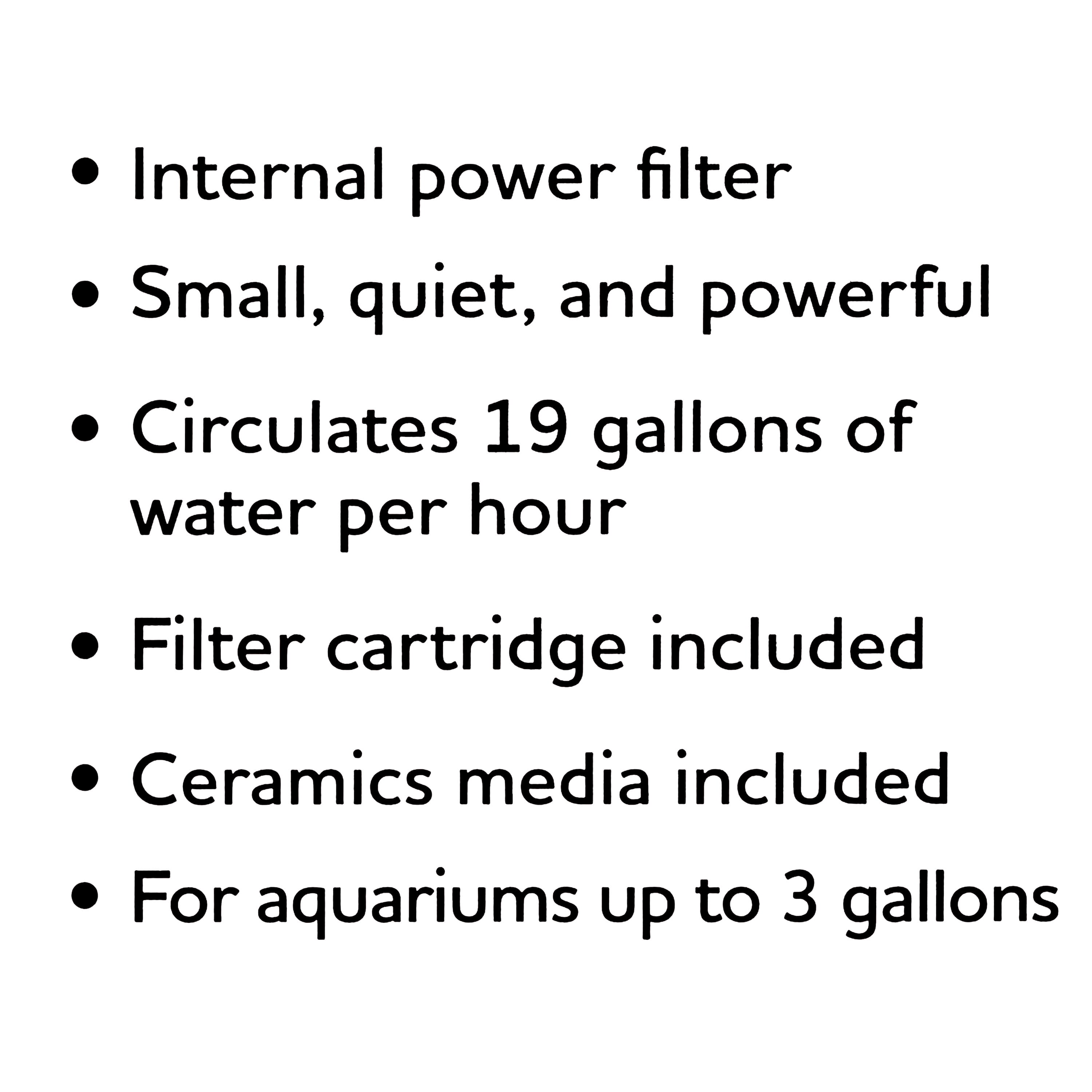 Vibrant Life Internal Power Filter, for 2.5-3 Gallon Tanks