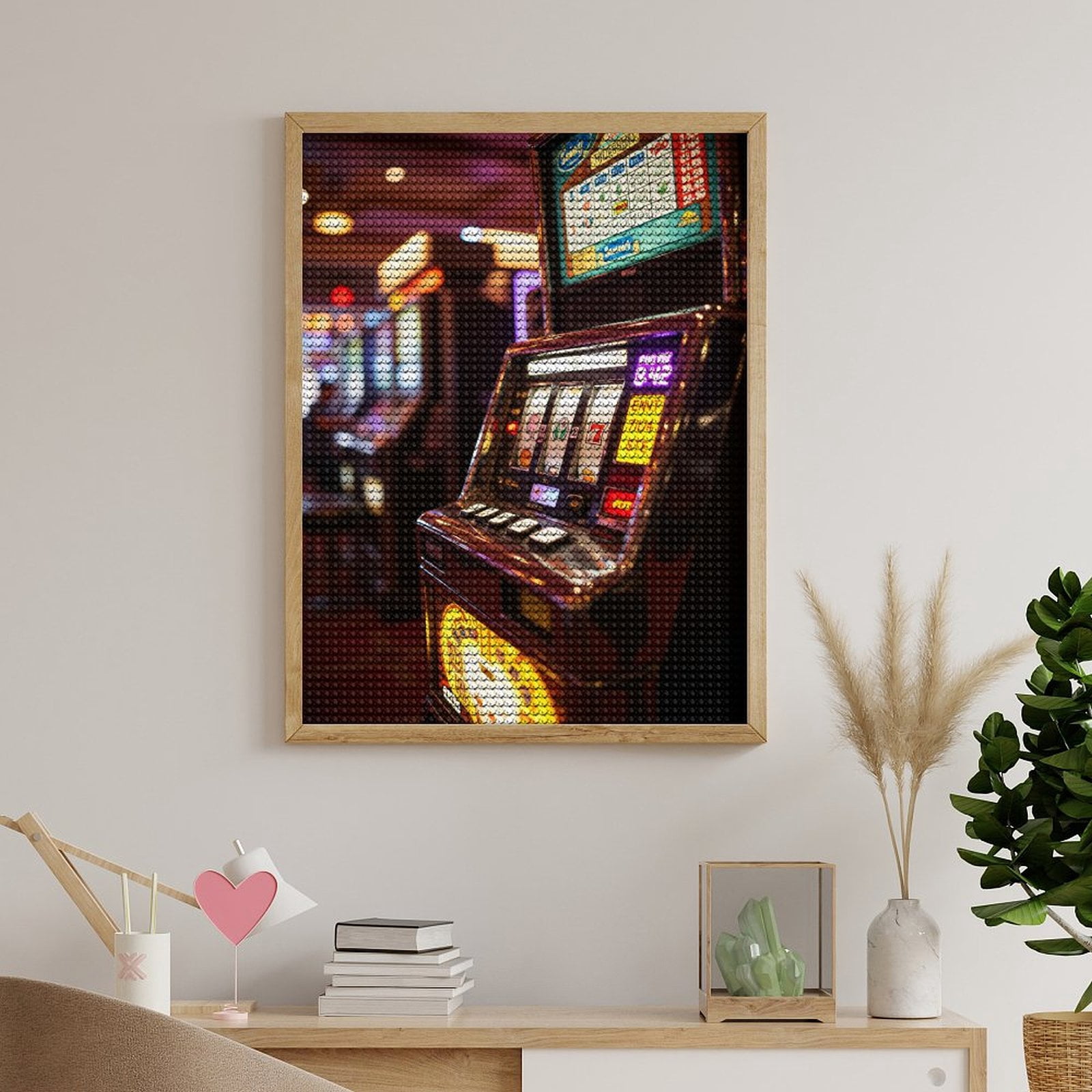 Diamond Art Kits for Adults, Slot Machine Casino Bright Lights 5D Diamond Painting Kits for Adults Beginners, DIY Full Drill Diamond Painting, Gem Art and Crafts 12x16