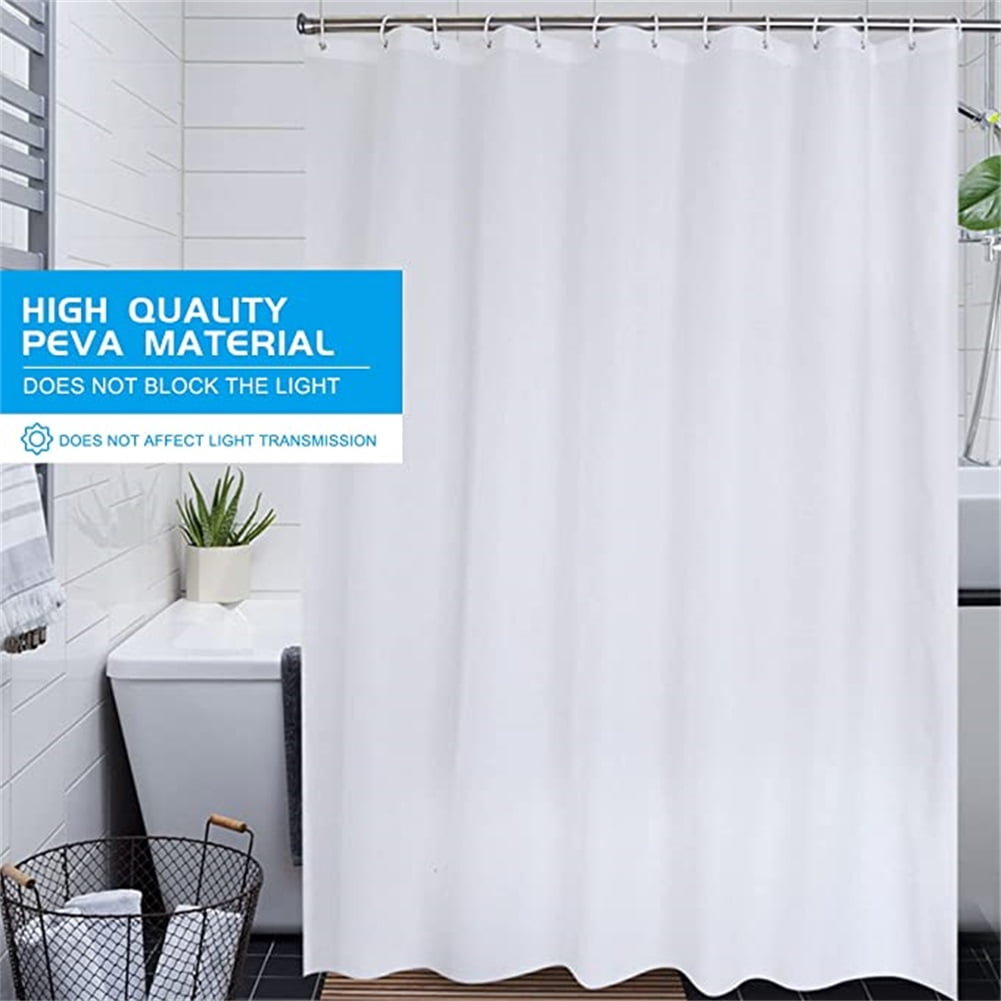 Kepooman Heavy Duty Waterproof Shower Curtain Liner, Bathroom Shower Curtain Liner, 72" W x 72" H, Frosted, White Kepooman Heavy Duty Waterproof Shower Curtain Liner, Bathroom Shower Curtain Liner, 72" W x 72" H, Frosted, White