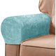 thumbnail image 1 of Nvzi 2 fundas elásticas de chenilla para reposabrazos de sillas y sofás, fundas de color liso antideslizantes para reposabrazos, fundas para sillones reclinables con pasadores giratorios, azul cielo, 1 of 4