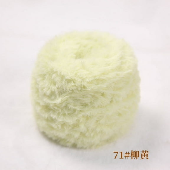 XmhyTop Chunky Chenille Yarn for Crocheting, Bulky Fluffy Thick Knitting Chenille Yarn, Super Chunky Chenille Yarn for Hand Knitted Blankets, Soft Plush Yarn， 100g ,Willow yellow