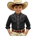 thumbnail image 4 of JAJAHO Boys Cowboy Hippie Shirts Long Sleeve Button Down Collared Casual Floral Printed Shirts For Kids 4-13Y Versatile Tops, 4 of 4