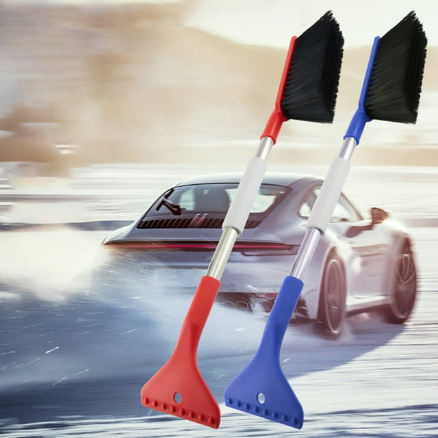 Kadlawus 2Pcs Snow Brush, Car Multifunctional Snow Brush and Ice Scraper, Windshield Snow Removal Tool for Winter, Long Handle Snow Shovel with Comfortable Grip, Paint Protection Design for Car, Easy