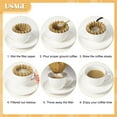 thumbnail image 6 of GMZW  1-2 Cup Basket Coffee Filters, 300 Count Disposable Small Coffee Filter Paper, Compatible with Kalita Wave Dripper 155 Series, Single Serve Coffee Pot, Pour Over and Drip Coffee Maker, 6 of 8