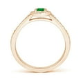 thumbnail image 2 of ANGARA Natural Classic Oval Emerald Halo Ring with Diamond Accents in 14K Rose Gold for Women (Size-5x3mm) | May Birthstone, Birthday, Anniversary, Jewelry Gift for Women | Natural Emerald Ring, 2 of 9