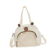 Wxqbjtam Ita Bag Badge Bag Cute Capybara Girls PVC Pin Display Bag for Shopping Halloween White