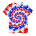 thumbnail image 2 of Cethrio Girls 4th of July T-shirts, Summer Casual Crew Neck Short Sleeve Summer Tops Light Blue Size 9-10 T, 2 of 4