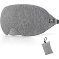 thumbnail image 1 of Máscara para dormir para hombres y mujeres, máscara para dormir anti-luz de diseño moderno, máscara para dormir suave y cómoda, con bolsa de viaje, gris, 1 of 5