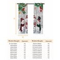 thumbnail image 6 of Fsddascl Christmas Snowman Blackout Curtains for Bedroom/Living Room, Thermal Insulated Kitchen Curtains, Grey Xmas Pine Branches Snowflakes Red Birds Grommet Darkening Window Treatment 42"x84"x2, 6 of 6