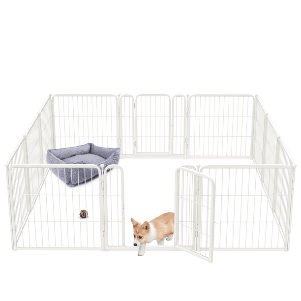 FXW HomePlus Dog Playpen Indoor, 16 Panels 24" Height Dog Fence