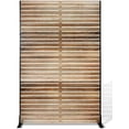 thumbnail image 1 of YUSAZENS Galvanized Steel Outdoor Privacy Screen, Weather Resistant for Patio Backyard Privacy Protection Wood Color, 1 of 7