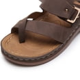 thumbnail image 6 of Women's Summer Plus-size Casual Slip- Sandals With Wedge And Metal Buckle Sandals Sandals for Women 2025 Brown 37, 6 of 8
