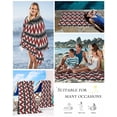 thumbnail image 5 of Black Red,Beach Towels Oversized Super Absorbent,Abstract Minimalist Geometric Lines Stripes Art Lightweight Bath Towel Quick Dry Sets For Bathroom/Pool/Rv Camping/Beach Play/Gym Room/Picnic 23"x47", 5 of 8
