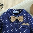 thumbnail image 4 of Xudanell 24 Month Boy Clothes Boys Birthday Outfit Newborn Gentle Bowtie Romper Vest Fall Outfits Elegant, 4 of 9
