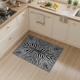 thumbnail image 2 of ODIKA Stripes Print Bold Inspired Motif Striped Centered Diagonal Zebra Flowing for Home Office, Hallway, Laundry Room, Non-Slip Chair-Friendly, 2 of 7