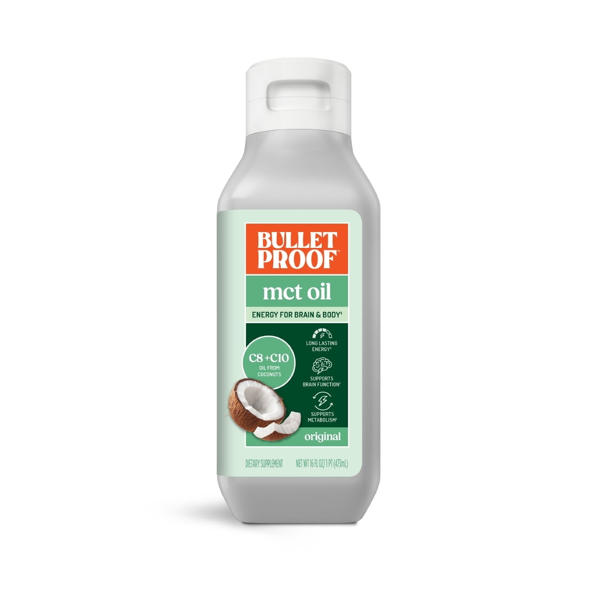 Bulletproof MCT Oil, 16 Ounces, Made with C10 and C8 Oil, Keto Friendly Fuel For Sustained Energy