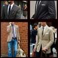 thumbnail image 3 of Men's Pocket Hanky Towel Plain Solid Color Wedding Party Square Handkerchief, 3 of 8