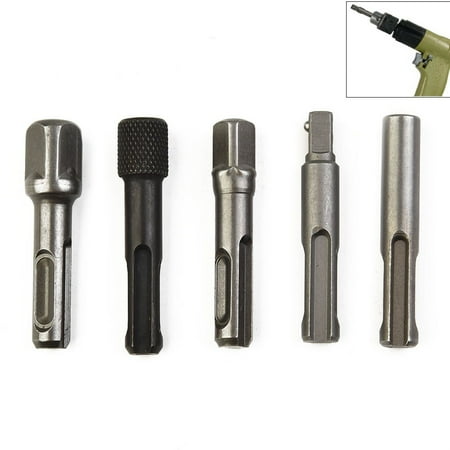 

BAMILL 5PCS SDS Plus Hex Socket Driver Hammer Drill Bit Chuck Adaptor Bar Kit Set