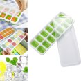 thumbnail image 2 of Fengga Kitchen Ice Grid Clearance! Ice Cube Mold, Kh004 Silicone Ice Cube Creative Ice Box with Lid 14 Grids Single Pack Green, 1 Ice Tray, 2 of 6