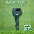 thumbnail image 4 of Mole Repellent Solar Powered, 4 Pack Snake & Skunk Repellent for Yard, IP 65 Waterproof Ultrasonic Deterrent Stakes, Get Rid of Rabbit, Gopher, Vole, Chipmunk, Deer, Groundhog for Lawns Garden, 4 of 8
