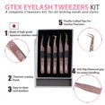 thumbnail image 2 of CPDD Lash Eyelash Extension Tweezers Set of 5, Japanese Stainless Steel Tools Straight Curved 45 90 Degree Angled Tip, Volume Tweezers Precision Rose Gold, 2 of 9