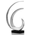 thumbnail image 1 of 4" x 12" x 18" Buffed & Black - Wave Sculpture, 1 of 1