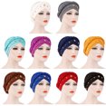 thumbnail image 2 of Bangcool Turban Headwrap Twisted Braid Cotton Beanie Headwrap Hair Cover Wrap Sleep Hat, 2 of 10