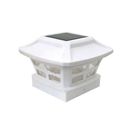 

LED light Solar Power Deck Cap Post Bright Two-color Fence Outdoor Garden Lamp