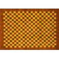 thumbnail image 1 of Ahgly Company Machine Washable Indoor Rectangle Checkered Yellow Modern Area Rugs, 8' x 12', 1 of 4