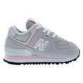 thumbnail image 2 of New Balance 574 Infant/Toddler Shoes Size 9, Color: Grey/Pink, 2 of 5