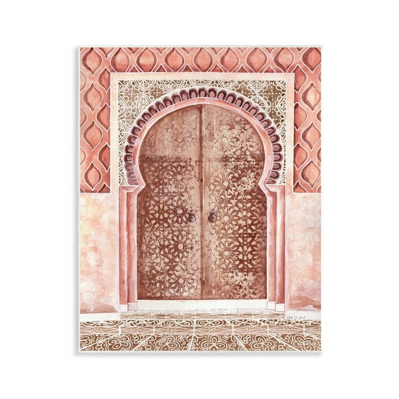 Stupell Industries Moroccan Tiled Doorway Town & City Painting Unframed Art Print Wall Art, 11 x 14
