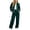 Green, variant on Jerdar Womens 2 Piece Sweat Sets Collared Zip Jacket Wide Leg Sweatpants Oversized Side Pockets Spring Fall Airport Travel Outfits L