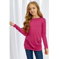thumbnail image 2 of POGLIP Women's Rose Little Girls Long Sleeve Buttoned Side Top, 2 of 6