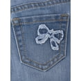 thumbnail image 3 of The Children's Place Baby & Toddler Girls Applique Bow Denim Shortie Shorts, Sizes 6M-5T, 3 of 4