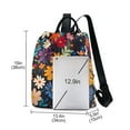 thumbnail image 3 of FORMRS Women's Travel Backpack Purse Anti-Theft Hidden Pockets Casual Shoulder Bag, Bright Colorful Flowers Pattern, 3 of 7