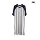 thumbnail image 5 of Guardurnaity Camisón para hombre, ropa de dormir, pijama portátil de manga corta, vestido de pijama transpirable de doble Color, camisón Pijama Azul oscuro/Gris claro XXXL, 5 of 6