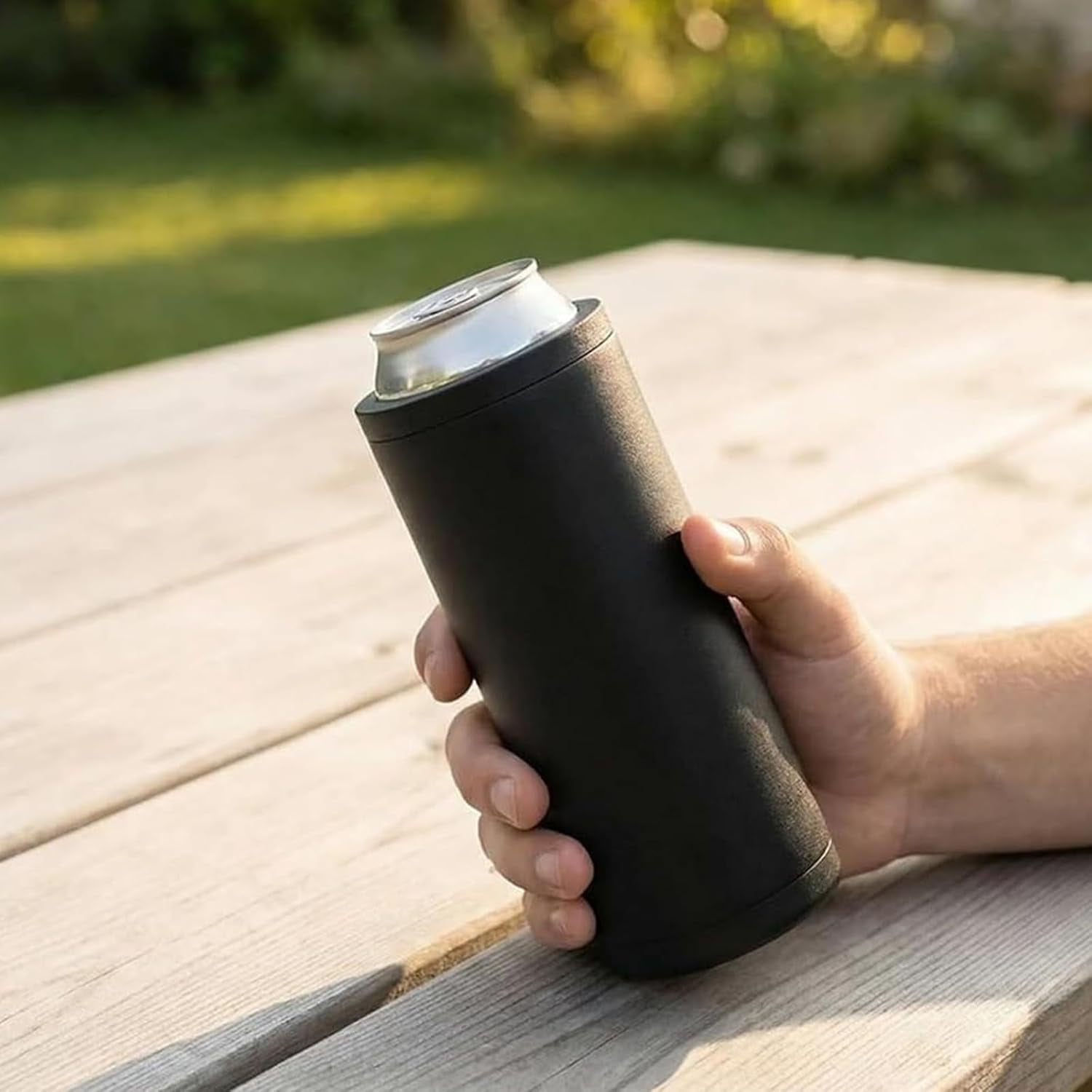 Double Tactical Reload Can Holder - Ultra Chill System, Tactical Insulation Can Sleeves Slim Can Cooler Fits Two 12oz Beverage Cans, Easy to Hold, Suitable for Beer and Soda (Yellow)Z
